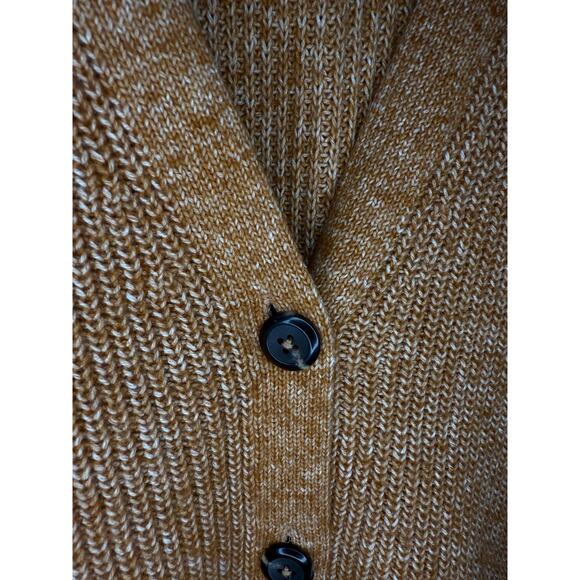 J. Jill Cotton Blend Long Sleeve V-Neck Knit Cardigan Sweater Orange Women Sz SP - Picture 4 of 9